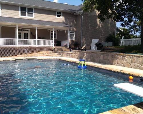 pool in backyard