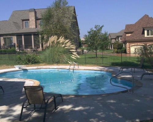 pool in backyard